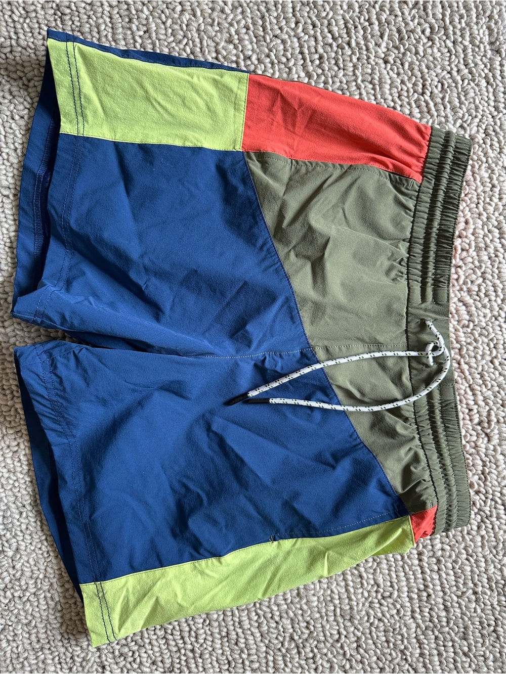Chubbies Men's Shorts in Blue, Olive, Lime & Red - Medium